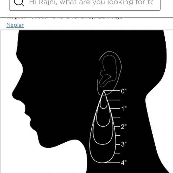Napier Drop EarringsTwoTone Patterned Design Square Shape Leverback Closure New - Picture 4 of 11